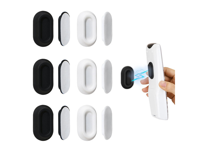 Magnetic Remote Control Holder Wall Mount - 6 Pcs White & Black No Drill Self-Adhesive Organizer, For Air Conditioner & TV Remotes, Storage Caddy...