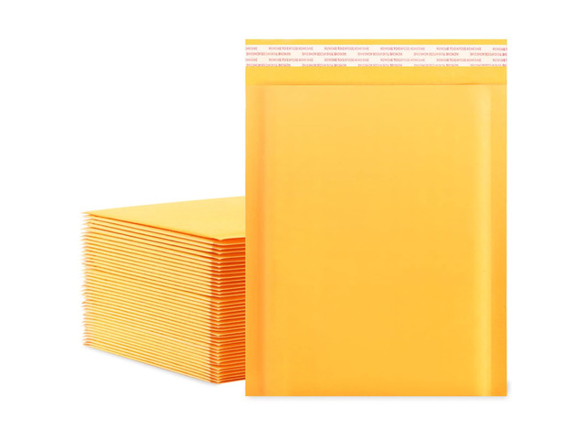 Kraft Bubble Mailers 8.5x11 Inch 50 Pcs,Small Self-Sealing Mail Shipping Bags,Yellow Padded Envelopes #2