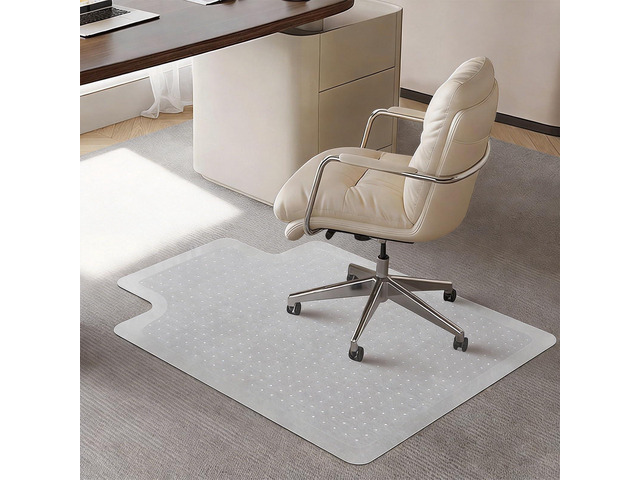 Chair Mat for Carpeted Floor with Lip,47''×36'' PVC Carpet Protector for Low Pile Carpets Heavy Duty Effective Grip Anti-Slip,Won't Crack,Easy to...