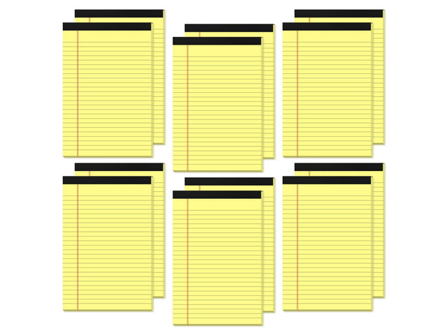 12 Pack Small Yellow Legal Pads 5x8 Note Pads 5x8 College Ruled Notepads Narrow Ruled Yellow Paper Pads 25 Lines Perforared Small Paper Tablets...