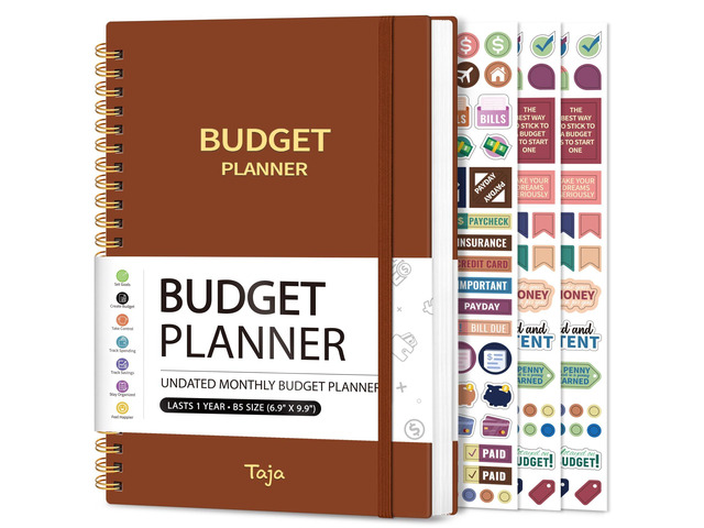 Budget Planner, Undated Budget Book with Expense Tracker, 6.9' x 9.9' Monthly Budget Planner Bill Organizer, Account Book to Track Money and...