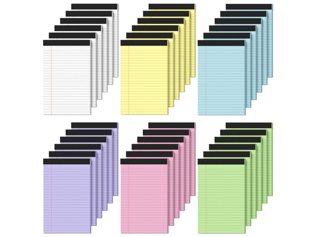 36 Pack Note Pads 5x8 Narrow Ruled Legal Pad Multicolor Small Writing Pads Colored Legal Pads 5x8 Pink Lined Notepad Purple Notepads,30...