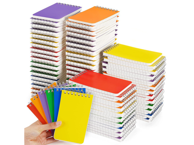 120 Packs Pocket Notebook Bulk, 3x5 Inch Small Spiral Notepads 6 Assorted Colors, 60 Sheets/120 Pages (80GSM) Memo Pads for Work, School, Office,...