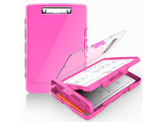 Original Clipboard with Dual Storage, Heavy Duty Clip Boards 8.5x11 Dual Compartment, Clearview, Dry Erase, High Capacity, Real Hinge, High...