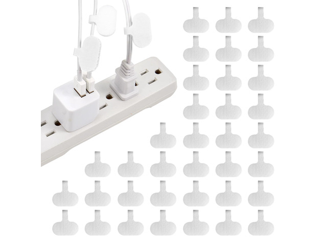 Cable Labels by, Regular, White (36 Pack) - Write On Cord Labels, Wire Labels, Cable Tags and Wire Tags for Cable Management and Electronics,...