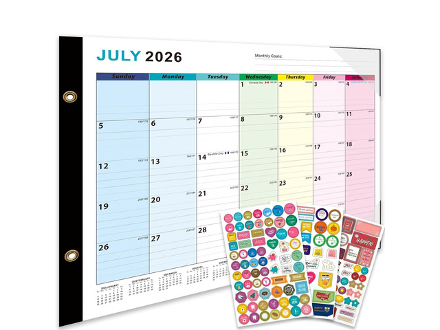 Desk Calendar 2026-2027 - 22' x 17', 18 Month Large Desk Calendar July 2026-2027 Dec, Large Desktop Calendar with Plastic Cover, Thick Paper,...