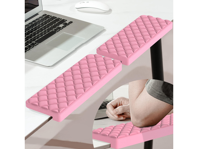 L-Shaped Desk Elbow Pad for Desk, Memory Foam Elbow Support Padding with Non-Slip, Ergonomic Desk Edge Cushion, Wrist Comfort Support for Office...