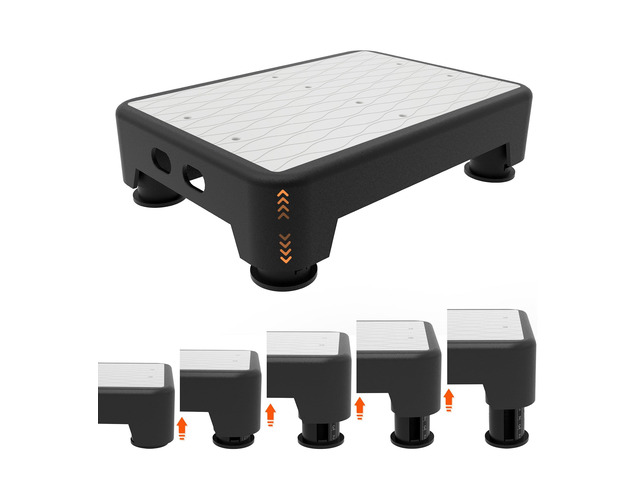 5-Level Adjustable Step Stool, 700 LBS Capacity Safety Bed Step for Seniors, Exercise Setp Platform, Portable Stair Assist for Elderly, Wide Step...