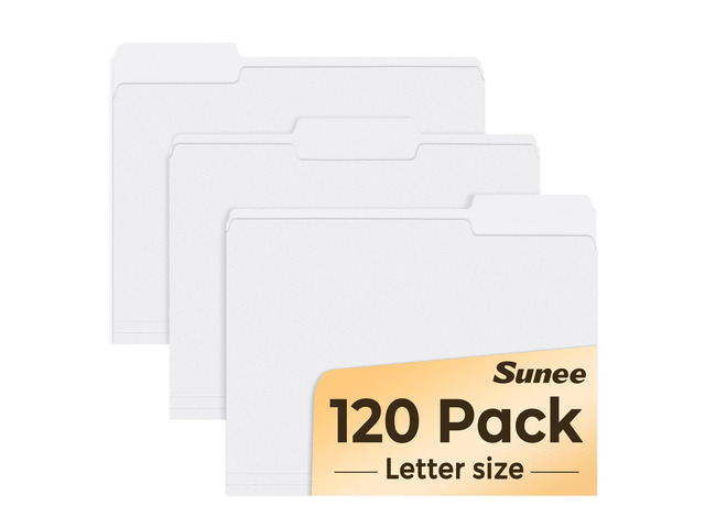 File Folders, 120 Pack Manilla Folders 8.5 x 11, 1/3 Cut Tab for Easy Labeling and Organization, Durable Standard Paper for Home, Office, School...
