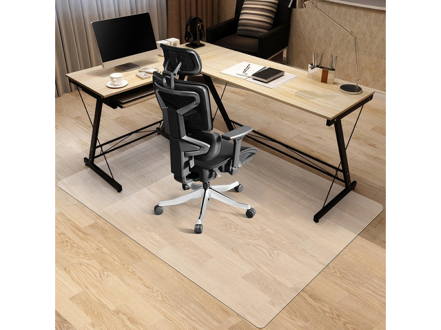 Office Chair Mat for Hardwood Floor, 51'' x63'' Rectangle Transparent Desk Thick Durable Chair Mat for Rolling Chairs, Easy Glide, Floor-Protector