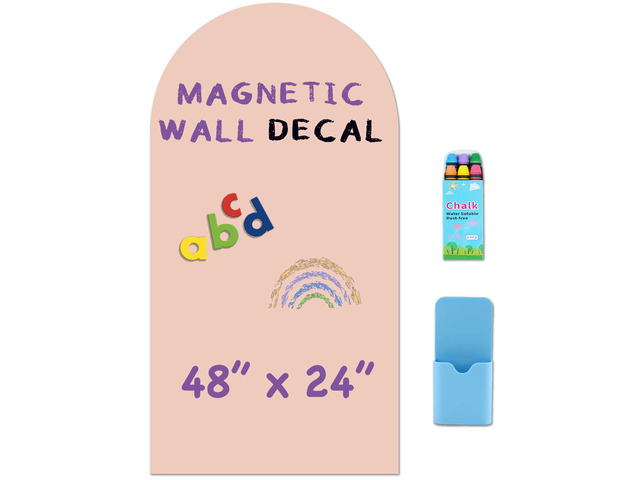 Arch Magnetic Wall Decal - 48' x 24' Matte Finish Chalkboard Sticker for Wall - Magnetic Board for Home(Camel Blush)