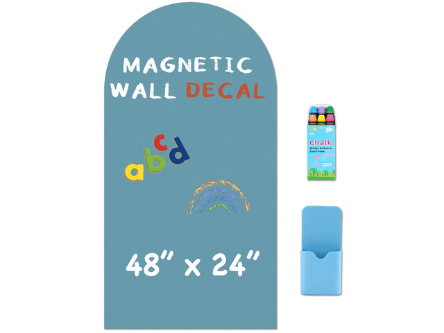 Arch Magnetic Wall Decal - 48' x 24' Matte Finish Chalkboard Sticker for Wall - Magnetic Board for Home(Celadon)