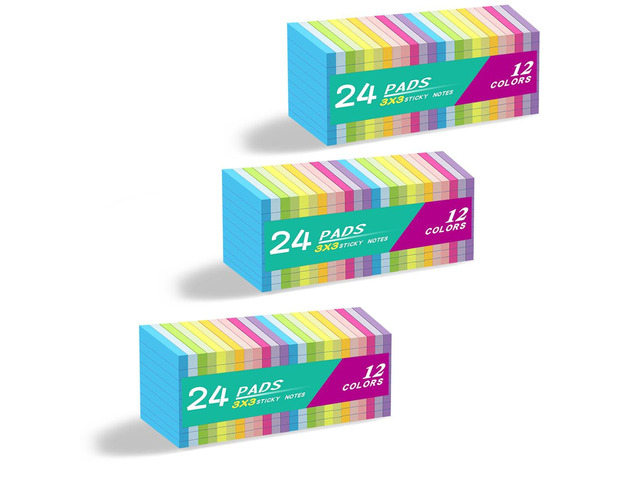 (72 Pack) Lined Sticky Notes 3x3 in,Bright Notepads with Lines Ruled Stickies,Super Sticking Power,Office School Memo Note Pads,Post on Windows...
