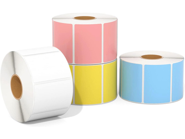 2.25x1.25 Thermal Labels, 4000 Sheets/4 Roll,4 Color