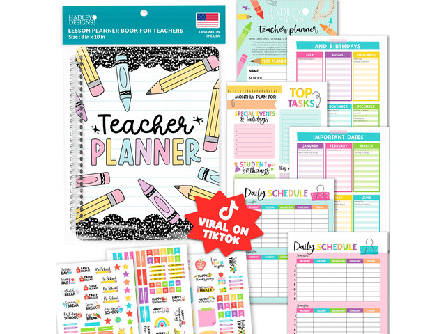 Teacher Planner 2026-2027 - Undated Lesson Planner Book for Teachers Undated Teacher Planners Notebook, Homeschool Planners 2026-2027, First Year...