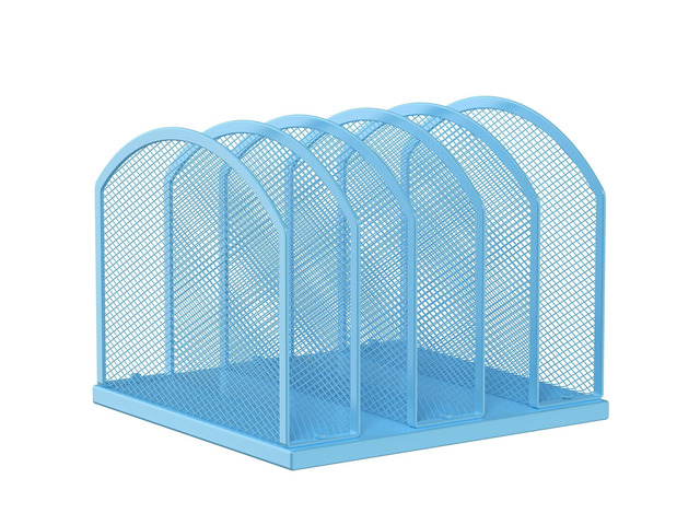 5-Section Vertical Desktop Organizer, 5-Section Mesh File Folder Stand Sorter for Office Home Classroom Organization