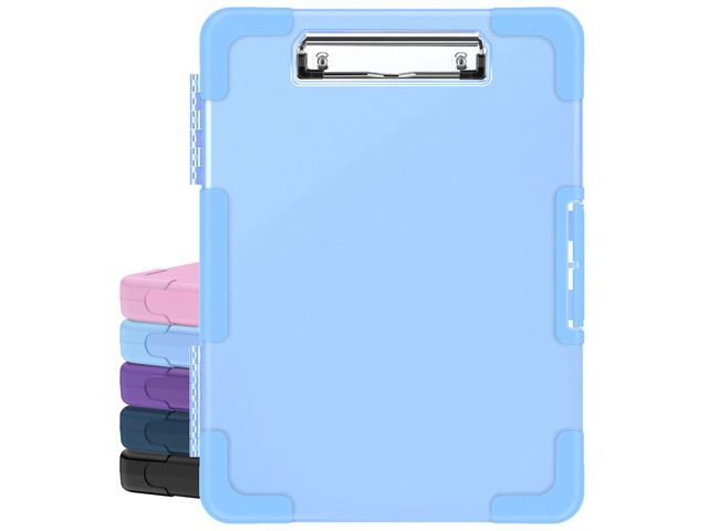 Toughest Clipboard with Storage, Clip Boards 8.5x11 with Pen Pouch Rubber Corner, Heavy Duty, Extra Nylon Pouch, High Capacity, Organization Box...