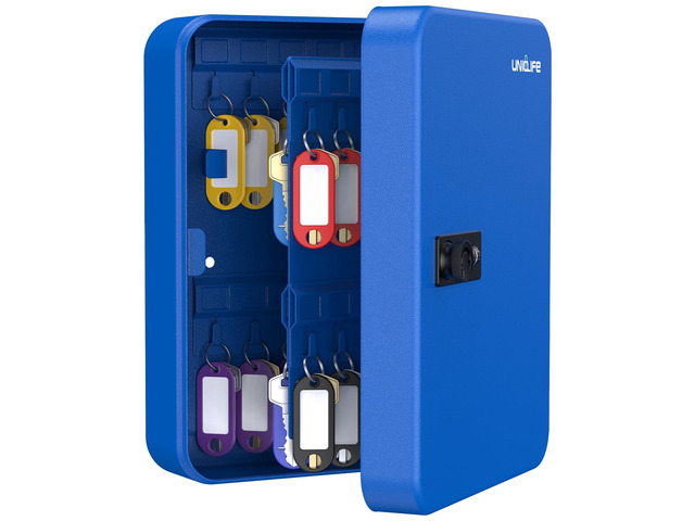 48 Keys Lock Box for Keys with Code, Wall Mount Key Lock Box with Code, Lockbox for Keys, Key Lockbox with Tags, Key Cabinet, Key Storage Box for...