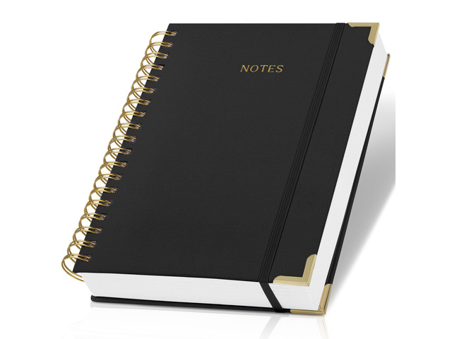 Aesthetic Thick Spiral Notebook Journal For Women in B5 - Linen Hardcover Stylish College Ruled Note Book with 300 Lined Pages - Cute Supplies for...