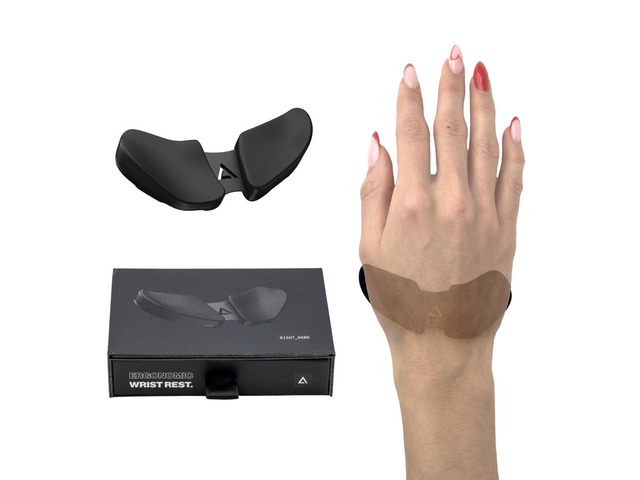 Carpio 2.0 - Left-Handed Truly Ergonomic Wrist Rest for Mouse, Carpal Tunnel Support, Pain Relief, Anti-Fatigue, Easy Glide, Sleek, Office...