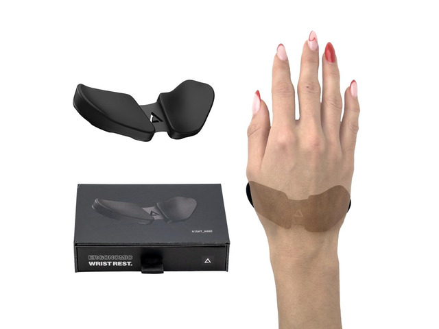 Carpio 2.0 - Left-Handed Truly Ergonomic Wrist Rest for Mouse, Carpal Tunnel Support, Pain Relief, Anti-Fatigue, Easy Glide, Sleek, Office...