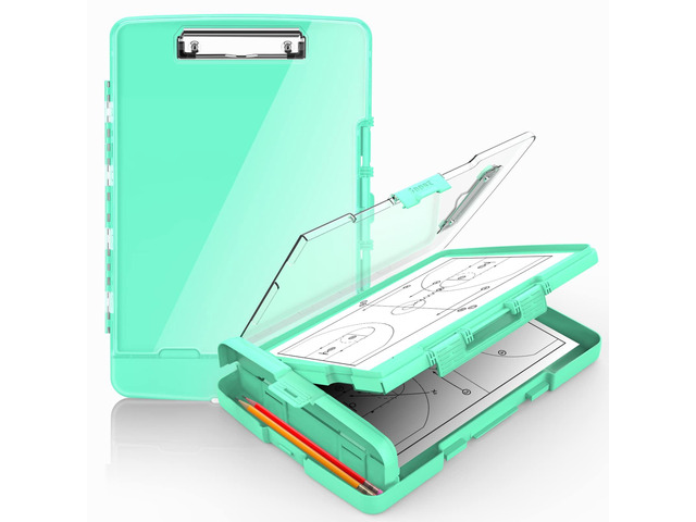 Original Clipboard with Dual Storage, Heavy Duty Clip Boards 8.5x11 Dual Compartment, Clearview, Dry Erase, High Capacity, Real Hinge, High...