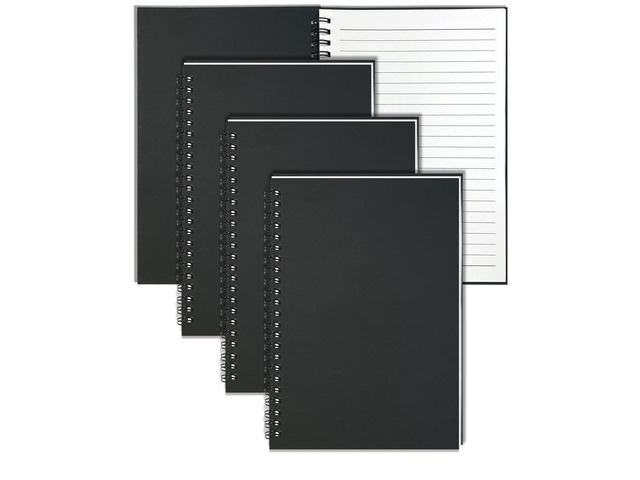 4Pack Spiral Notebook, 5.7x8.3 Small Notebooks for Work 120 Page Note Pads Multipack Blank Kraft A5 College Ruled Notebook Journal Spiral Bound for...