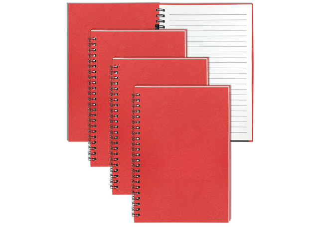 4Pack Spiral Notebook, 5.7x8.3 Small Notebooks for Work 120 Page Note Pads Multipack Blank Kraft A5 College Ruled Notebook Journal Spiral Bound for...