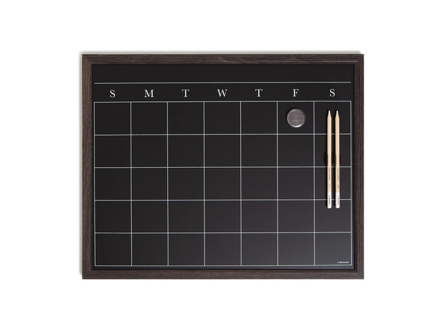 16' x 20' Magnetic Monthly Calendar Chalkboard with Rustic Wood Frame, Blackboard Surface, Wall Mountable, Monthly Planner Board, Magnetic Calendar...