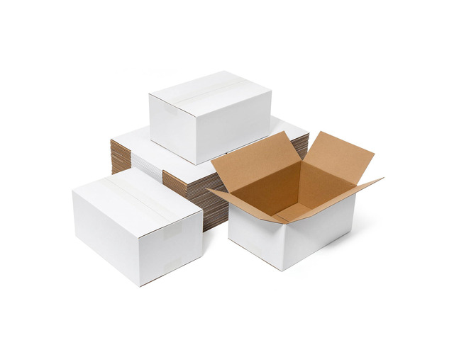 10x7x5' Shipping Boxes 50 Pack Corrugated Cardboard Box White 3 Layers, Bulk quantity, Packaging for Small Business, Mailer Mailing Packing...