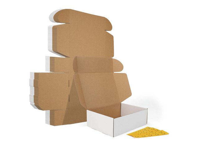 20 Pack 12x9x4 Shipping Boxes, 10 Pack White and 10 Pack Brown Corrugated Cardboard Box for Mailing, Packaging, Small Business