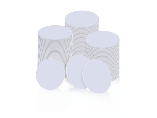 100pcs NFC Tags NTAG215 NFC Coins Rewritable White NFC Tag Round 30mm NFC Cards Programable, 504 Bytes Memory NFC Chip, 13.56MHz, Perfect for NFC...
