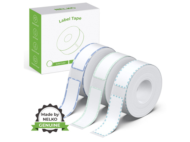P21 Genuine Adhesive Pattern with Border Label Paper, 14x40mm, 3 Roll Easy to Peel, BPA-Free, Strong Adhesion, Water-Resistant & Oil-Proof, Great...
