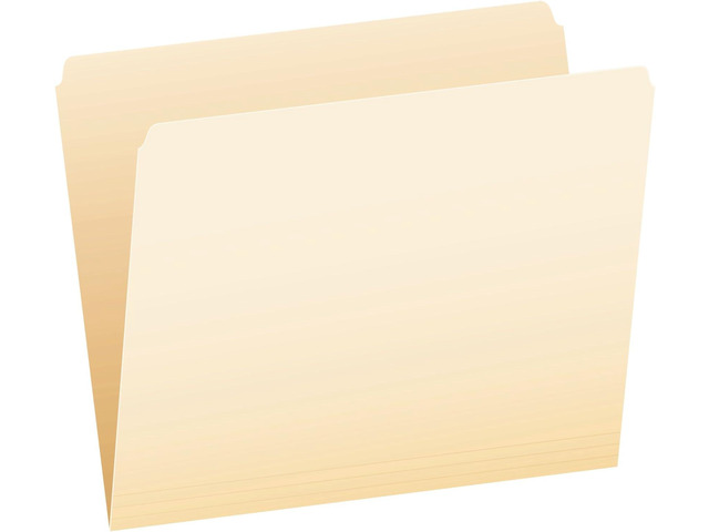 752 File Folders,Straight Cut,Top Tab,Letter,Manila (Box of 100),Natural,(Pack of 5)