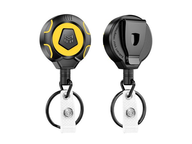 Heavy Duty Retractable Badge Reel, 10 oz 31.5'' Keychain, 2 Pack heavy duty badge reel, 10 oz pull force, 31.5'' retractable keychain, reinforced...