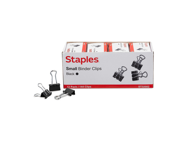 Binder Clips, Small Size, 0.75 Inch Width, Black, 432-Pk Compact clips for paper bundling and everyday office filing