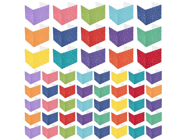 60 Pcs Privacy Folders for Students Desk,Simple Style,Classic Color Trifold Desk Dividers for Classroom, Colored Privacy Partition Folders for...