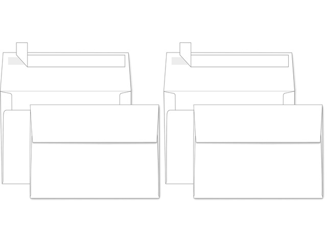 A7 White Self Seal Envelopes 200 Pack, 5.25 x 7.25 inches,120GSM