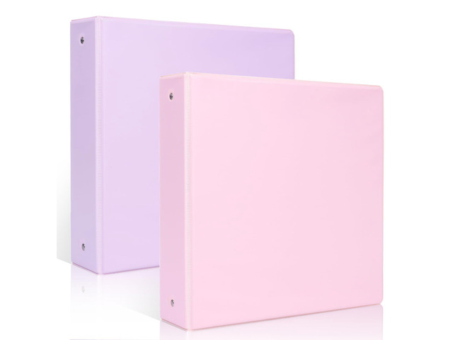 3 Ring Binder 2 Pack, 2 Inch Clear View Binders with 2 Interior PocketsFit 8.5x11 Inches, Round Ring Binder for Office & School Supplies Organize,...
