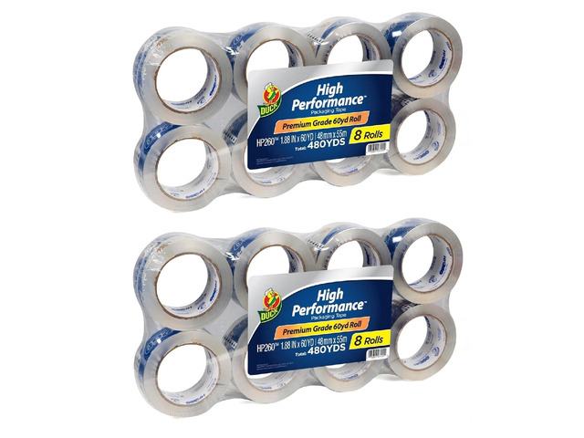 High Performance Clear Packing Tape Refills - 16 Rolls of HP260 Strong Packaging Tape for Shipping, Moving, Mailing & Storage Boxes - 3' Core -...