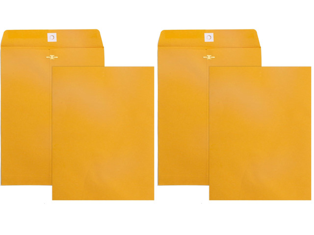 Manilla Clasp Envelopes, 9x12, 200 Pack
