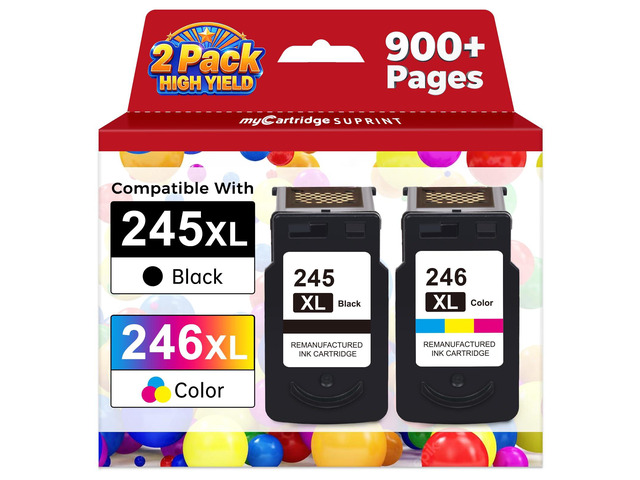 MC SUPRINT 245XL Ink Cartridge Replacement for Canon 245XL 246XL Combo Pack PG-245XL CL-246XL Compatible for Canon ink 245 and 246 for Pixma MG2522...