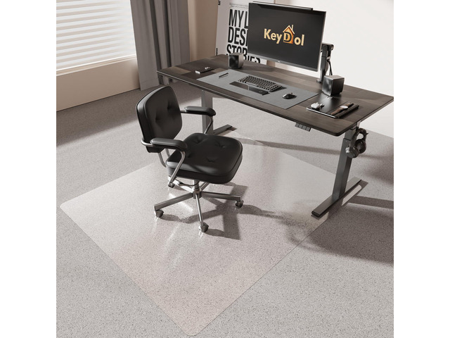 [Thickened to 2.0mm] 50'x60' Computer Chair Mat for Hardwood, PVC Office Mat for Hardwood Floor, Anti-Slip Rolling Chair Floor Protector,Vinyl Mats...