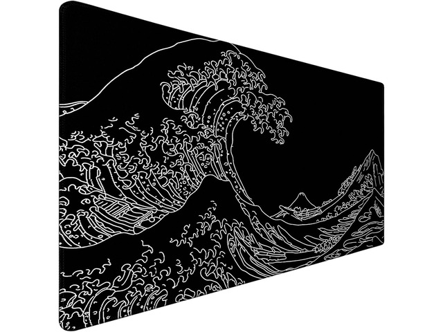 Large Gaming Mouse Pad, Waterproof Extra Large Big Mouse Pad with Stitched Edge, XXXL Non-Slip Black Computer Long Mousepad for Gamer, Office &...