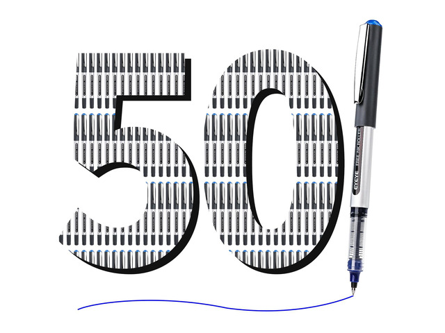 Blue Rollerball Pens 50 Pack, 0.5mm Extra Fine Point Roller Ball Pen Back to School Essential, Quick Drying, Liquid Ink Pens Fine Point Smooth...