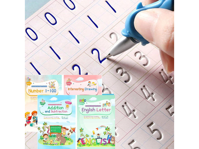 Magic Ink Copybooks for Kids Reusable Handwriting Workbooks for Preschools Grooves Template Design and Handwriting Aid Practice for Kids...