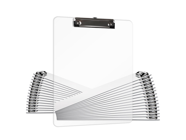 Plastic Clipboards Pack of 30, A4 Acrylic Clear Board 8.5x11 Transparent Letter Size 9' x 12.5' for Classroom, Students,Office & School Supply