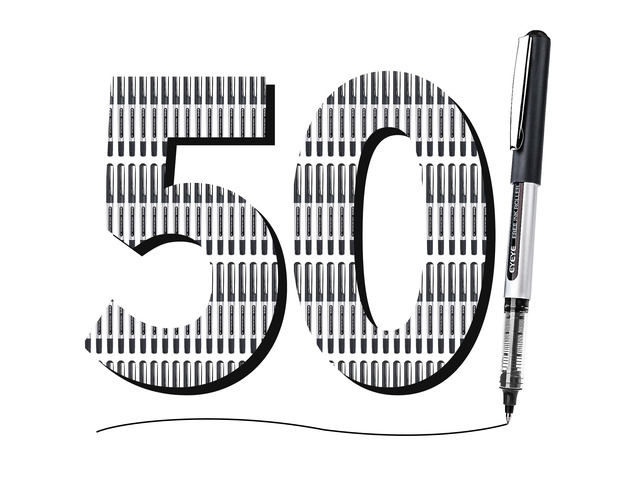 Black Pens Pack of 50, 0.5mm Extra Fine Point Roller Ball Pen Back to School Essential, Quick Drying Liquid Ink Rollerball Pen Fine Point Smooth...