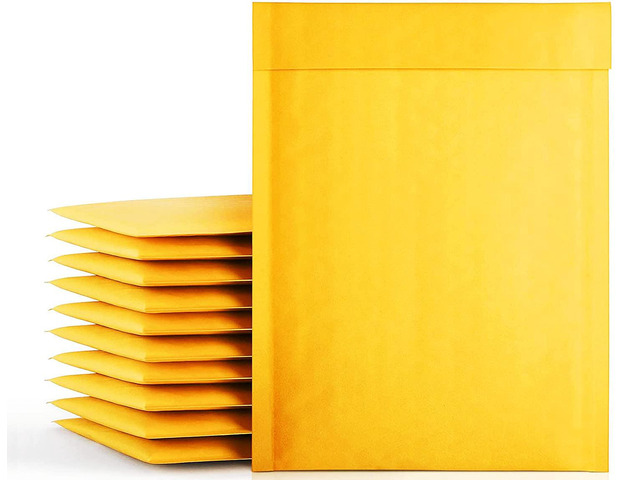 Kraft Bubble Mailers 6x10 Inch 50 Pcs,Small Self-Sealing Mail Shipping Bags,Yellow Padded Envelopes #0