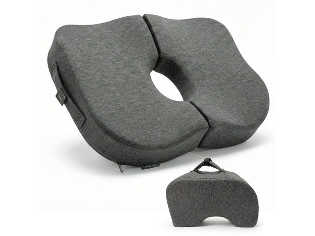 Tailbone Pain Relief Cushion - Premium Foldable Travel Tailbone Seat Cushion - for Relief of Lower Back, Sciatic, Butt and Tailbone Pain - Perfect...